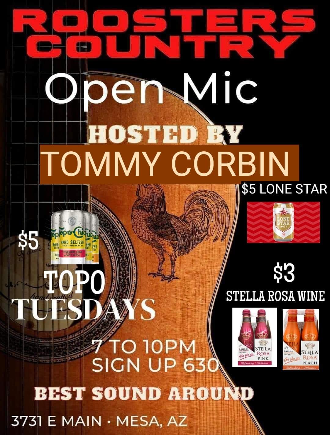 Open Mic Every Tuesday Hosted by Tommy Corbin