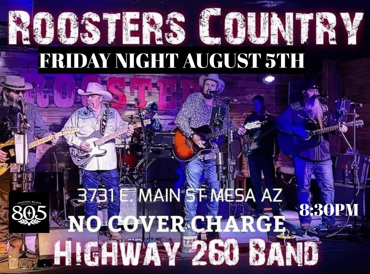 Highway 260 Band Live at Roosters Friday Night