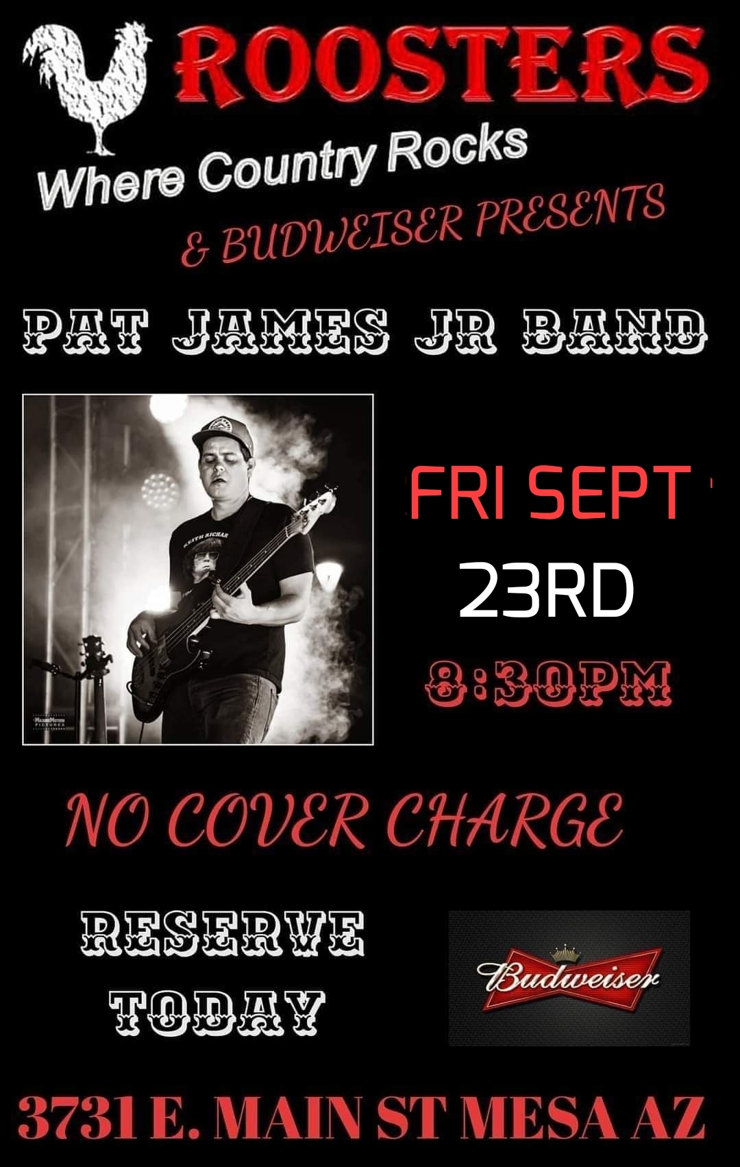 Pat James Jr Band – Live at Roosters
