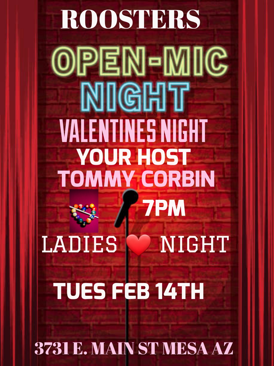 Roosters Open Mic with Tommy Corbin