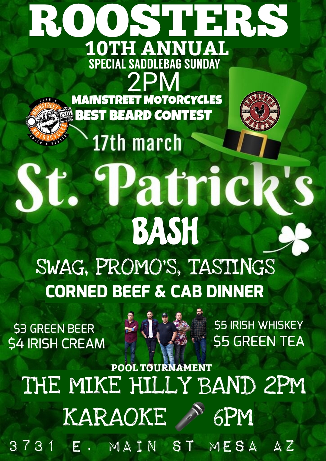 St. Patrick’s Day Bash with The Mike Hilly Band