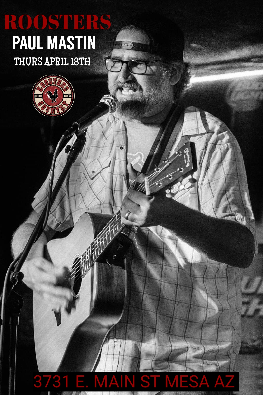 Paul Mastin Live at Roosters – No Cover