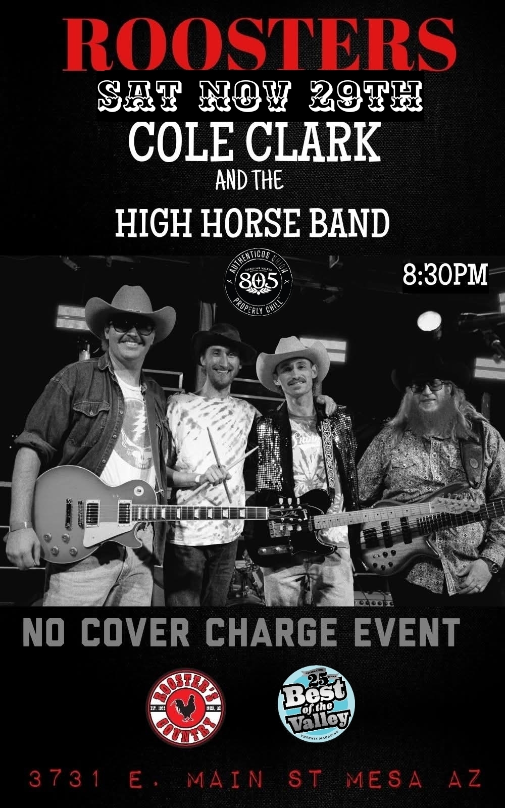 Cole Clark and the High Horse Band – No Cover