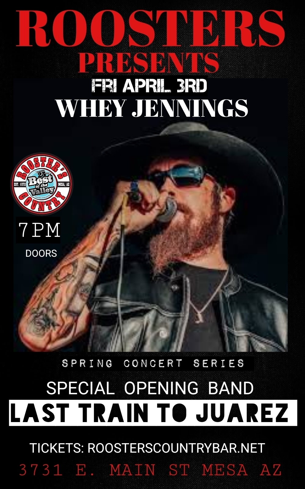 Whey Jennings – with Last Train to Juarez opening up