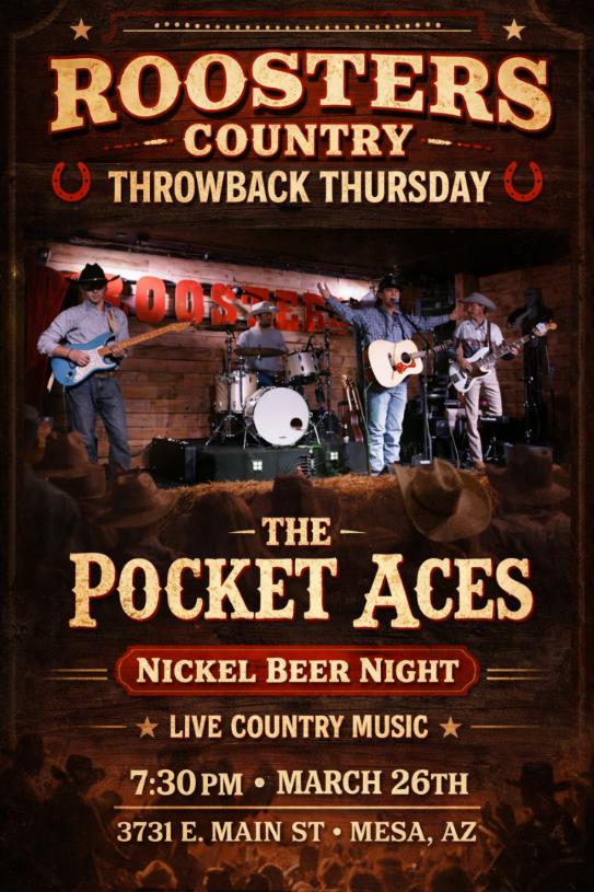 Roosters Throwback Thursday – The Pocket Aces – No Cover
