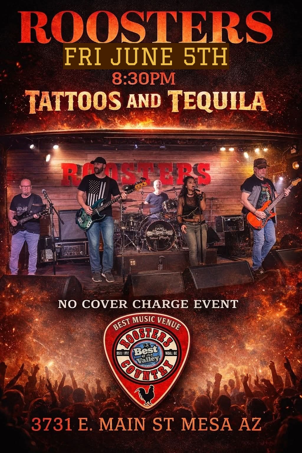 Tattoos and Tequila – No Cover