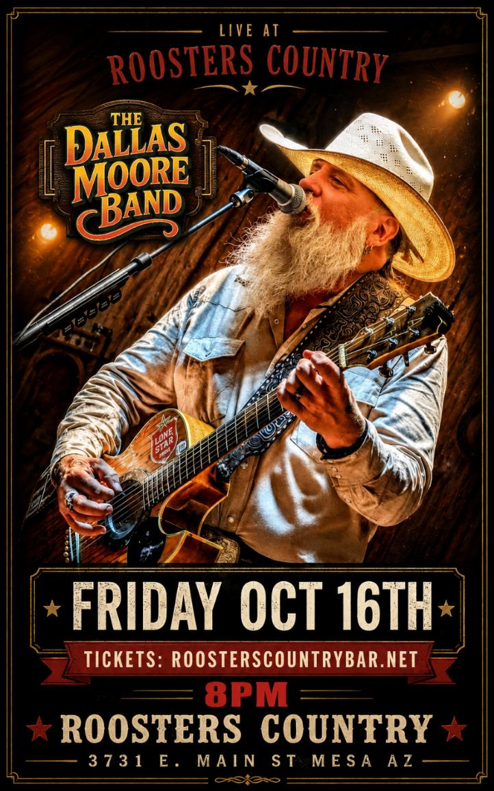 The Dallas Moore Band – Live at Roosters – Tickets on Sale Soon