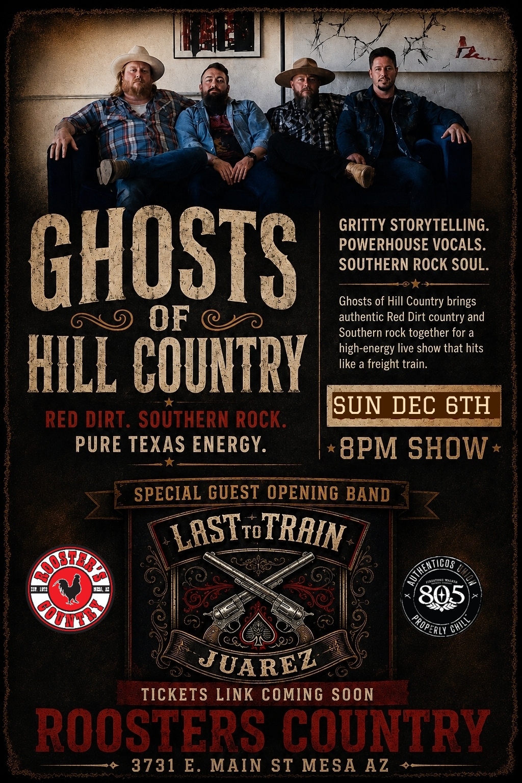 Ghosts of Hill Country – Last Train to Jaurez – Tickets on Sales Soon